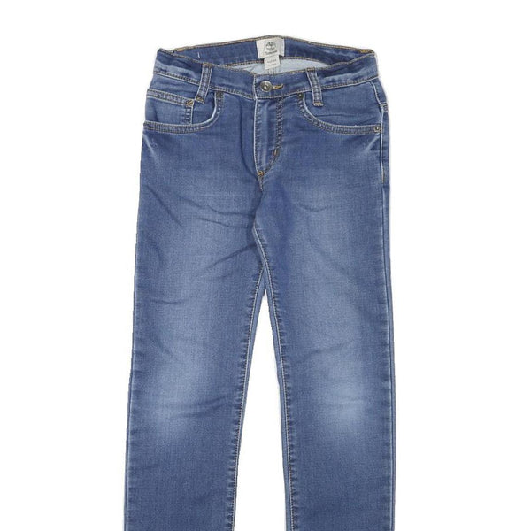 TIMBERLAND Girls Jeans Blue Slim Skinny Denim Light W23 L27 Elastic Waistband