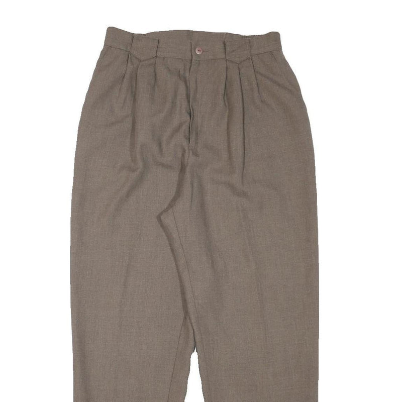 FUNDAMENTAL THINGS Womens Polyester Blend Beige Relaxed Straight Trousers W26