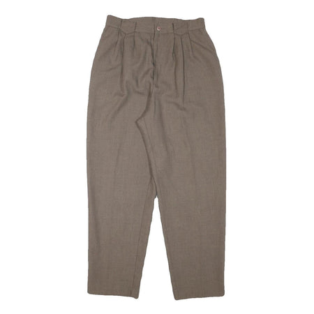 FUNDAMENTAL THINGS Womens Polyester Blend Beige Relaxed Straight Trousers W26