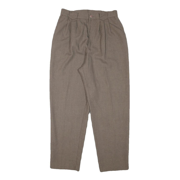 FUNDAMENTAL THINGS Womens Polyester Blend Beige Relaxed Straight Trousers W26