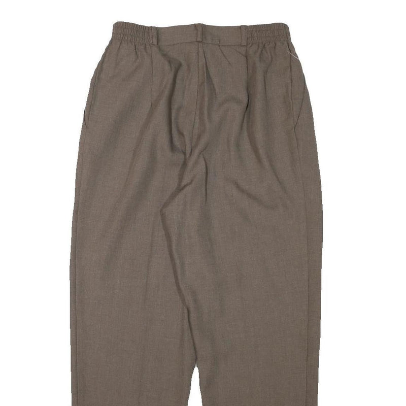 FUNDAMENTAL THINGS Womens Polyester Blend Beige Relaxed Straight Trousers W26