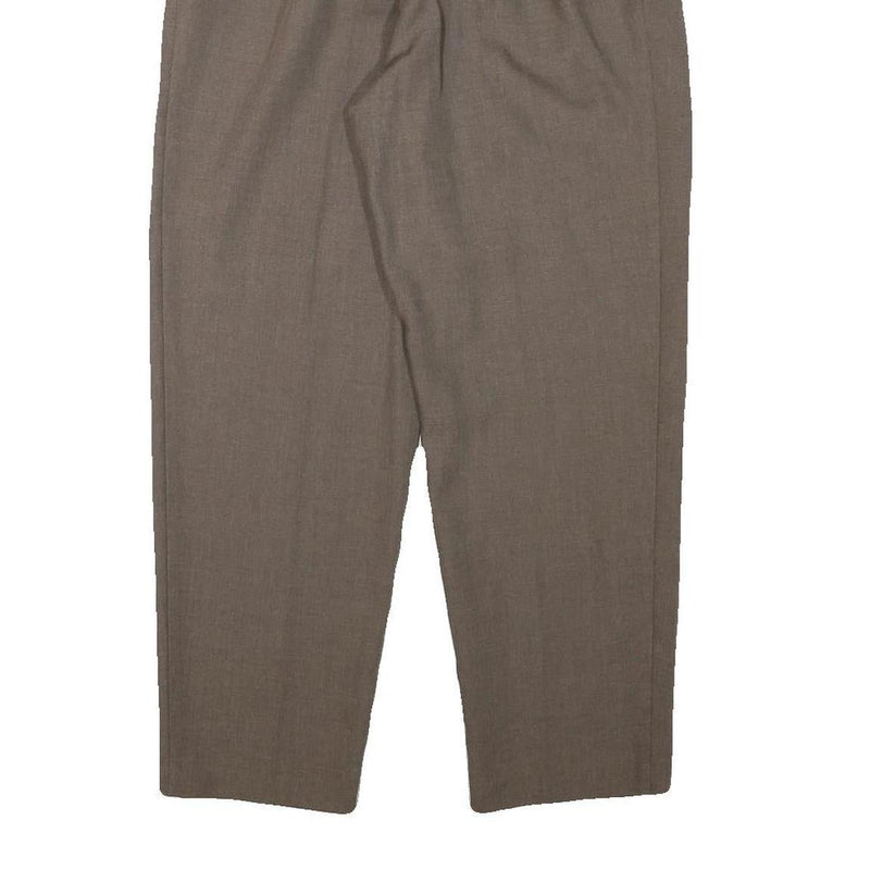 FUNDAMENTAL THINGS Womens Polyester Blend Beige Relaxed Straight Trousers W26