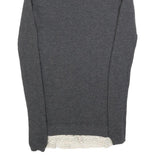 FAT FACE Womens Grey Wool Blend Day Knit Jumper Dress UK 8 Lace Hem