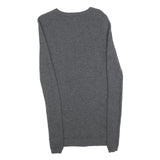 FAT FACE Womens Grey Wool Blend Day Knit Jumper Dress UK 8 Lace Hem