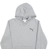 PUMA Mens Grey Hoodie S Cotton Pullover Casual Sportswear