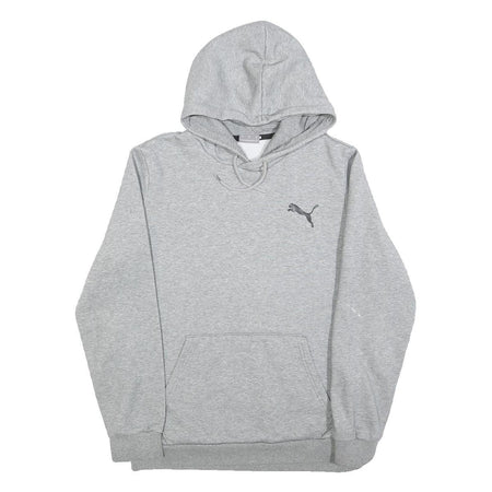 PUMA Mens Grey Hoodie S Cotton Pullover Casual Sportswear