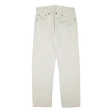 DIESEL Mens Cotton Blend White Regular Straight Trousers W34 L33 Casual Button