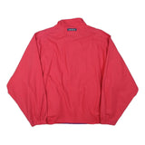 NAUTICA Mens Red & Purple Zip Jacket L Cotton Blend Plain Casual Lightweight