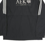 ADIDAS Mens Black & White Zip Jacket M Polyester Blend Sports Casual