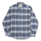 WEATHERPROOF Mens Blue & White Check Shirt XL Button Down Collar Long Sleeve