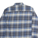 WEATHERPROOF Mens Blue & White Check Shirt XL Button Down Collar Long Sleeve