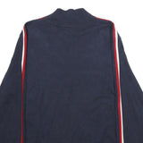 TOMMY HILFIGER Womens Navy Blue Cotton Blend Plain Roll Neck Jumper 2XL Stripe