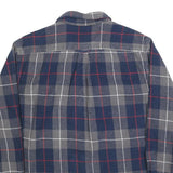JACHS Mens Blue & Grey Check Shirt XL Casual Cotton Blend Buttoned Chest Pockets