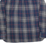 JACHS Mens Blue & Grey Check Shirt XL Casual Cotton Blend Buttoned Chest Pockets