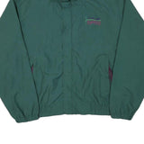 AMANATI Mens Green Purple Zip Jacket M Polyester Blend Plain Casual Lightweight