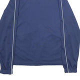 NIKE Mens Blue & White Track Jacket S Polyester Plain Zip Athletic Sportswear
