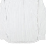 TOMMY HILFIGER Mens White & Blue Checked Cotton Blend Shirt L Classic Casual