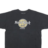 HARD ROCK CAFE Mens Black XL Graphic T-Shirt Short Sleeve Crew Neck Houston