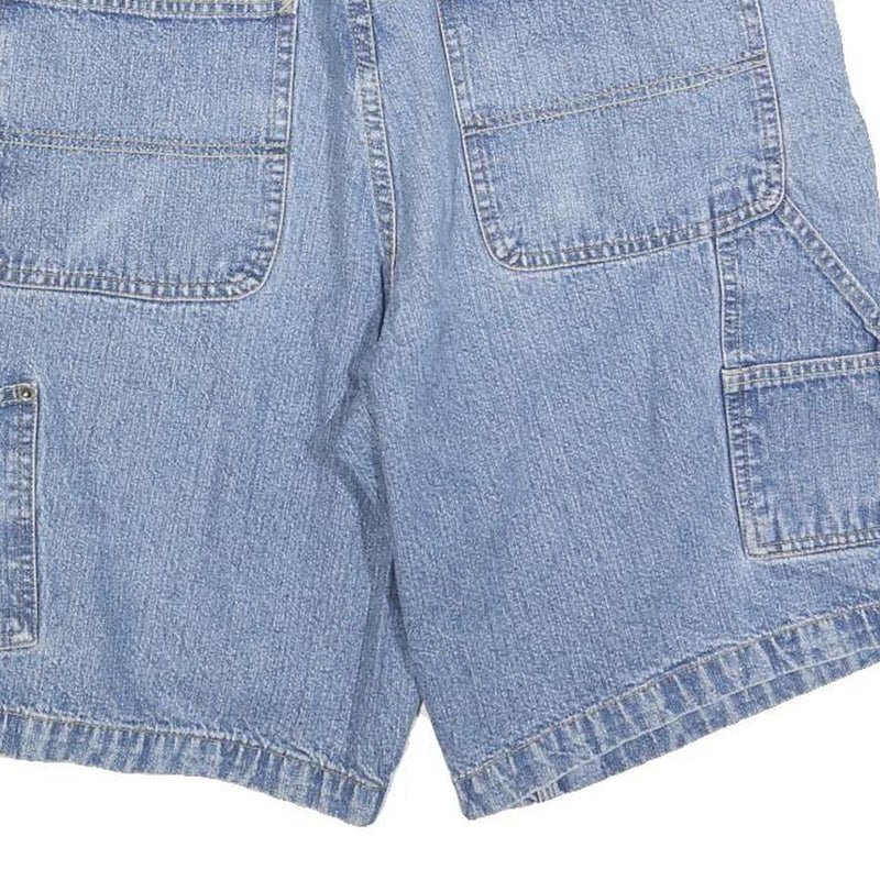 BASIC EDITIONS Mens Denim Blue Casual Shorts M W34 Cotton Blend Relaxed Fit