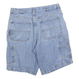 BASIC EDITIONS Mens Denim Blue Casual Shorts M W34 Cotton Blend Relaxed Fit