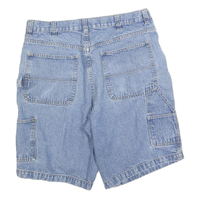 BASIC EDITIONS Mens Denim Blue Casual Shorts M W34 Cotton Blend Relaxed Fit