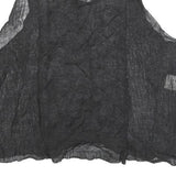 SHIRIN GUILD Womens Black Silk Blend Sleeveless V-Neck Top S Lightweight