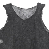 SHIRIN GUILD Womens Black Silk Blend Sleeveless V-Neck Top S Lightweight