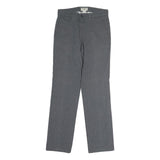 DOCKERS Mens Cotton Grey Regular Straight Trousers W30 L29 Classic Zip Casual