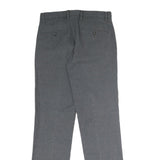 DOCKERS Mens Cotton Grey Regular Straight Trousers W30 L29 Classic Zip Casual