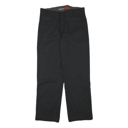 DICKIES Mens Cotton Blend Black Regular Straight Trousers W32 L30 Workwear