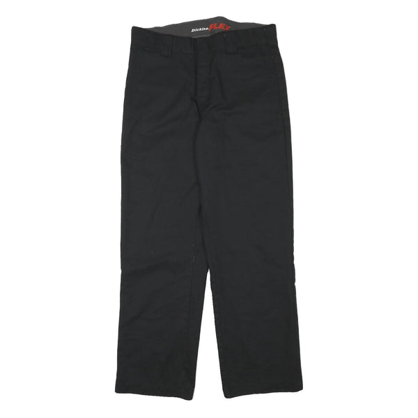 DICKIES Mens Cotton Blend Black Regular Straight Trousers W32 L30 Workwear