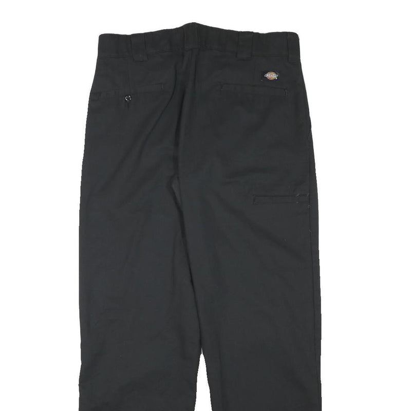 DICKIES Mens Cotton Blend Black Regular Straight Trousers W32 L30 Workwear