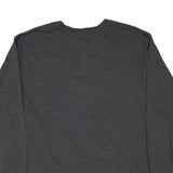CARHARTT Mens Charcoal Grey Long Sleeve Crew Neck 2XL Cotton Blend Logo Sleeve