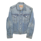 LEVI'S Womens Blue Denim Jacket S Cotton Button Front Classic Fit Casual