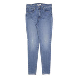 LEVI'S Womens Blue Slim Skinny Denim Light Wash W31 L32 Zip Cotton Blend Jeans