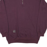 JOY SPORTSWEAR Mens Maroon 1/4 Zip Sweatshirt L Casual Cotton Blend Pullover