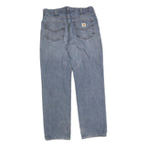 CARHARTT Mens Jeans Blue Relaxed Straight Denim Medium W34 L32 Durable Workwear