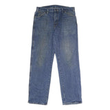 DICKIES Mens Regular Fit Blue Denim Jeans W34 L32 Classic Cotton Zip Closure