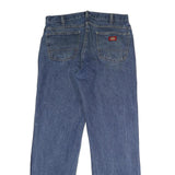 DICKIES Mens Regular Fit Blue Denim Jeans W34 L32 Classic Cotton Zip Closure