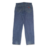 DICKIES Mens Regular Fit Blue Denim Jeans W34 L32 Classic Cotton Zip Closure