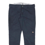 DICKIES Mens Slim Navy Blue Skinny Straight Cotton Blend Trousers W34 L29