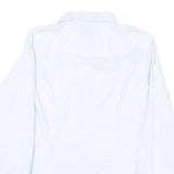 TOMMY HILFIGER Womens Blue & White Striped Shirt UK 8 Classic Button Down Long