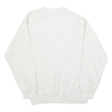 Mens White Heckle & Jeckle Sweatshirt Indian Beach Crew Neck L Cotton Blend