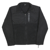 NEW BALANCE Mens Black Plain Polyester Full Zip Pullover Jumper M Sports Casual