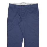 DICKIES Mens Regular Cotton Blend Navy Blue Trousers W42 L30 Workwear Zip