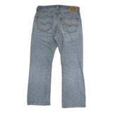 LEVI'S Mens Jeans Blue Regular Straight Denim Light W36 L29 Cotton Blend Button