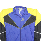 NEWLINE Mens Blue & Yellow Zip Nylon Track Jacket L Lightweight Reflective