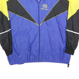 NEWLINE Mens Blue & Yellow Zip Nylon Track Jacket L Lightweight Reflective