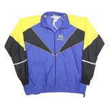 NEWLINE Mens Blue & Yellow Zip Nylon Track Jacket L Lightweight Reflective
