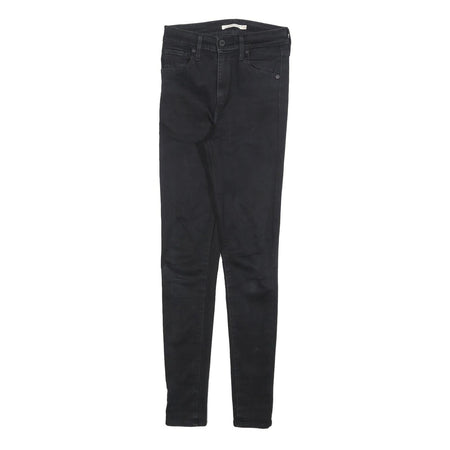 LEVI'S Womens Jeans Black Slim Skinny Denim W26 L30 Stretch Zip Fasten